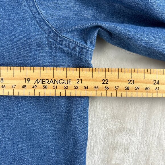 Northern Reflection Chambray Shacket Embroidered Women's Medium - Picture 8 of 12
